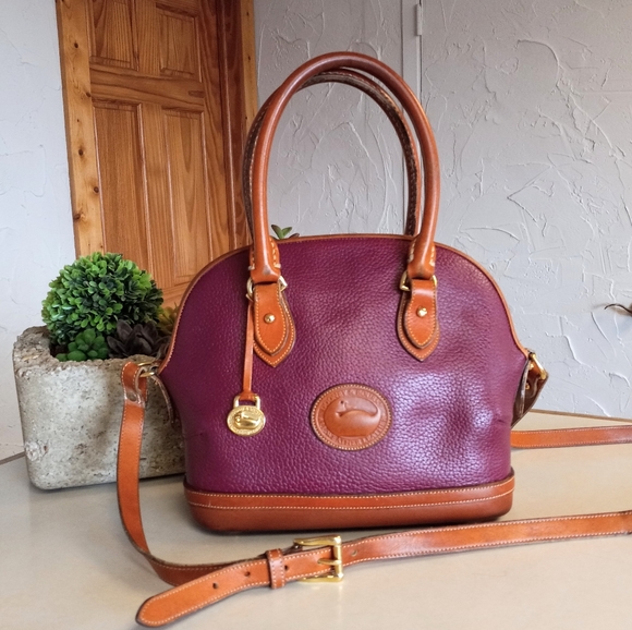 Dooney & Bourke Norfolk Satchel/Crossbody bag, 1990's. - Picture 2 of 10
